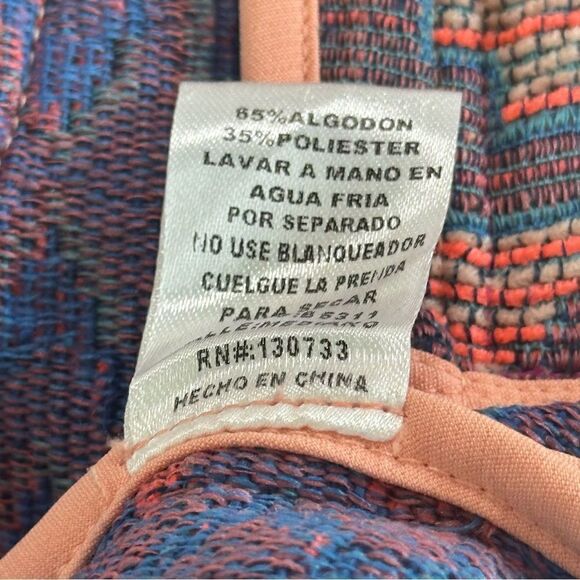 Umgee multicolored zip-front blazer /jacket ethnic print Size M - Picture 6 of 13